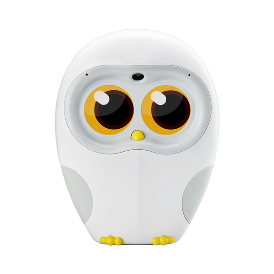 经典白色猫头鹰造型的 Luka 阅读机器人